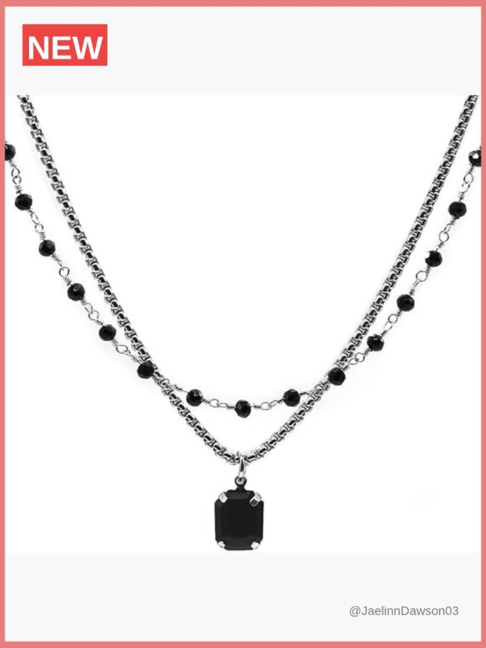 Layered Dainty Necklace Set with Pearl and Crystal, Lobster Clasp